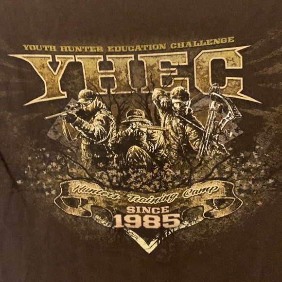 NRA youth hunter education New Mexico med t shirt Gildan, brown, guns hunting - Picture 2 of 6